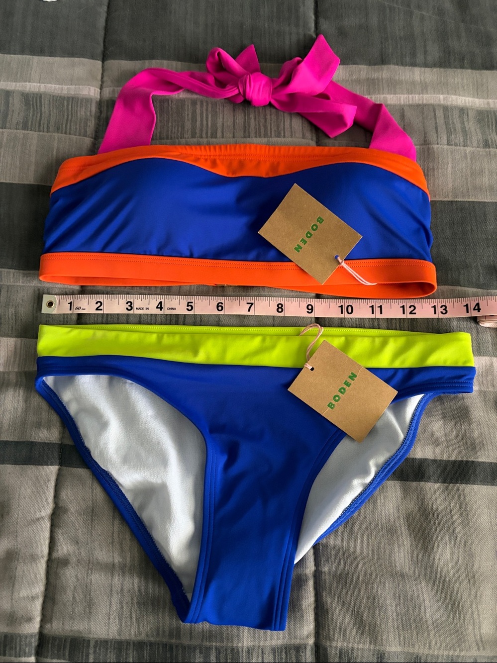 Boden 2 Piece Color Block Halter Bikini set size 2